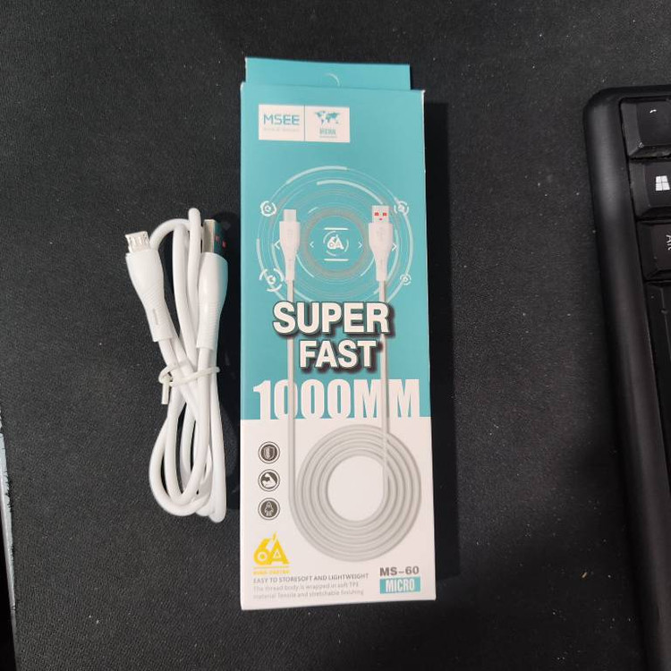کابل اورجینال شارژ و انتقال داده میکرو USB اماسای مدل MS-60 طول 1 متر
